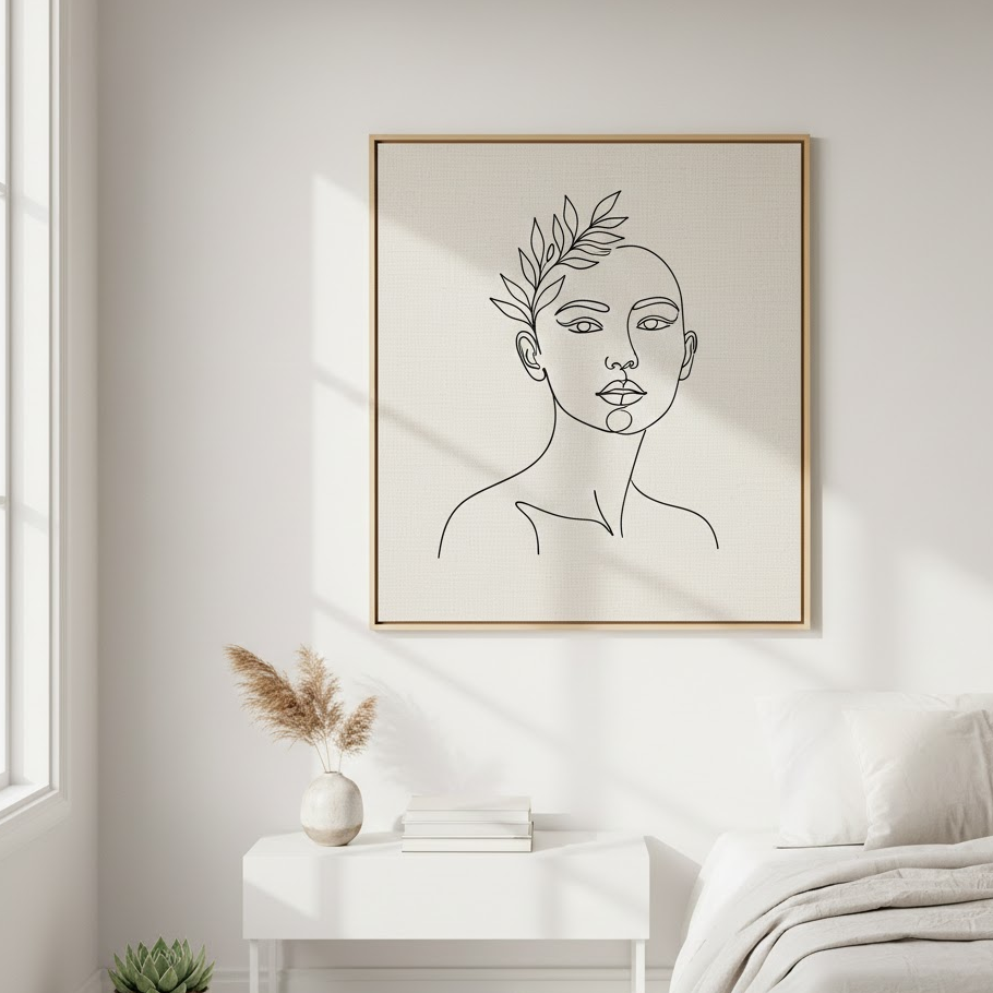 minimal-line-art-continuous-line-face-simple-canvas-modern-decor