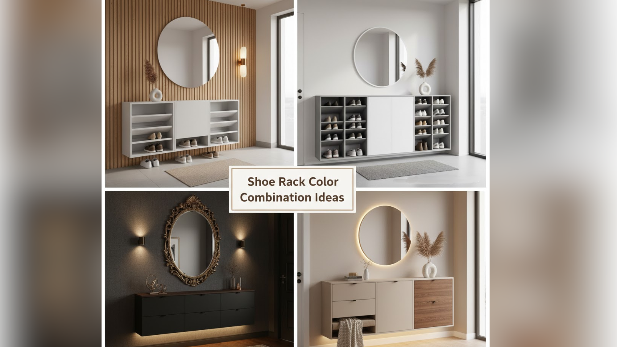 Stylish Shoe Rack Color Combination Ideas for Home Entry