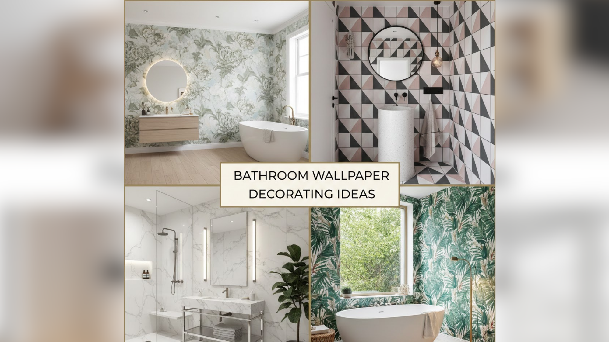 10 Best Bathroom Wallpaper Decorating Ideas
