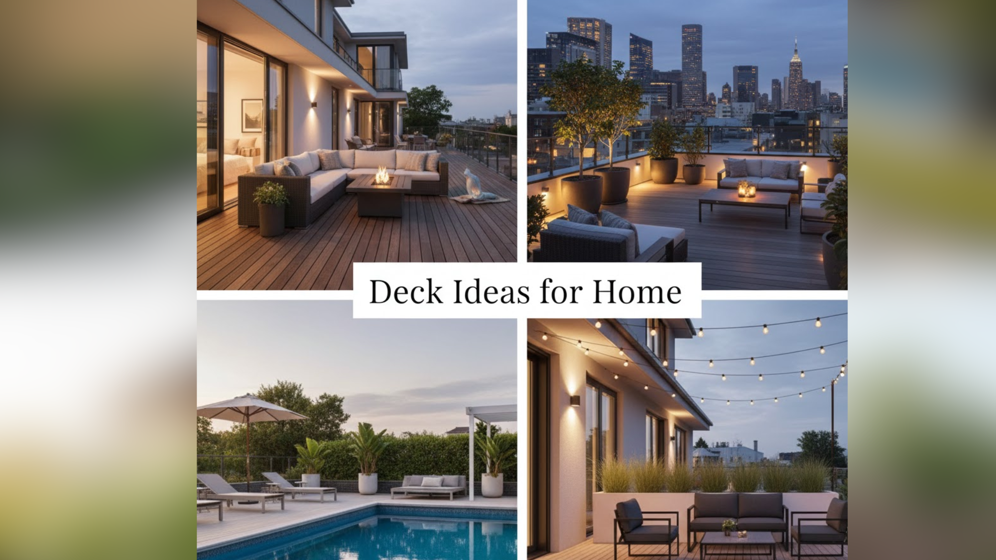Stylish Deck Ideas for Home Outdoor Living