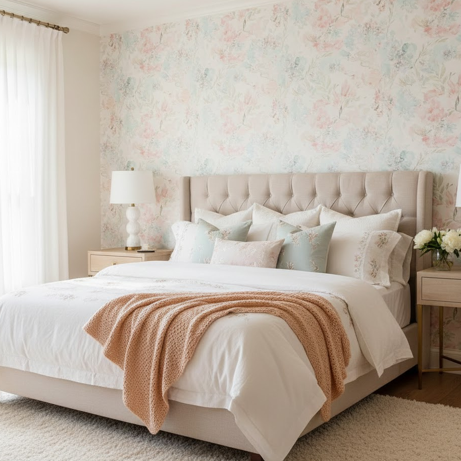 floral-bedroom-wallpaper-pastel-pattern-elegant-space