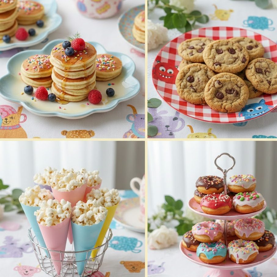 kids-tea-party-snacks-cookies-popcorn-mini-donuts
