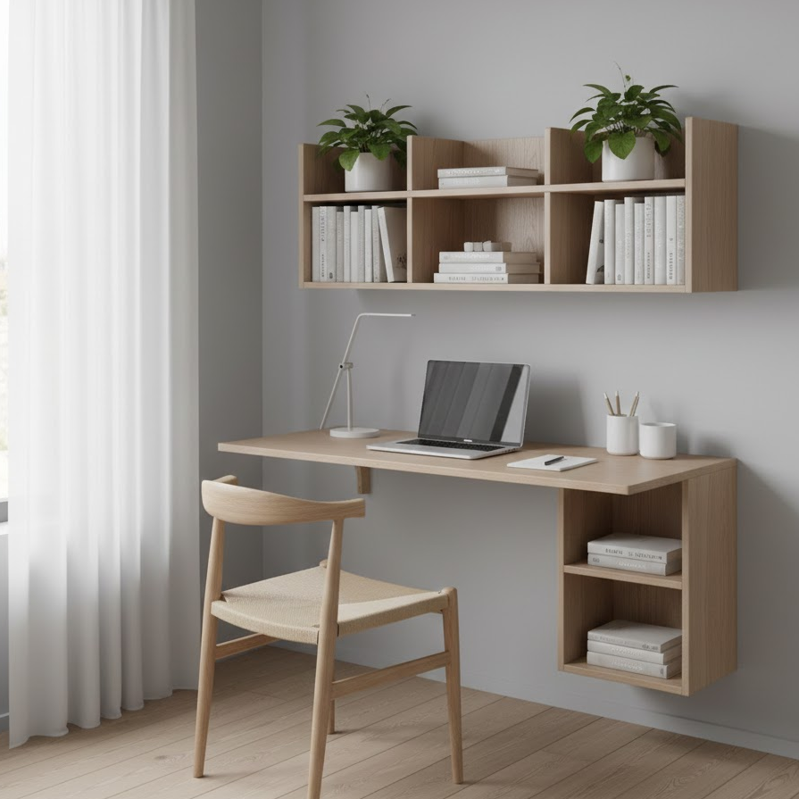 floating-study-table-with-shelves-wall-mounted-desk-small-room-storage-setup