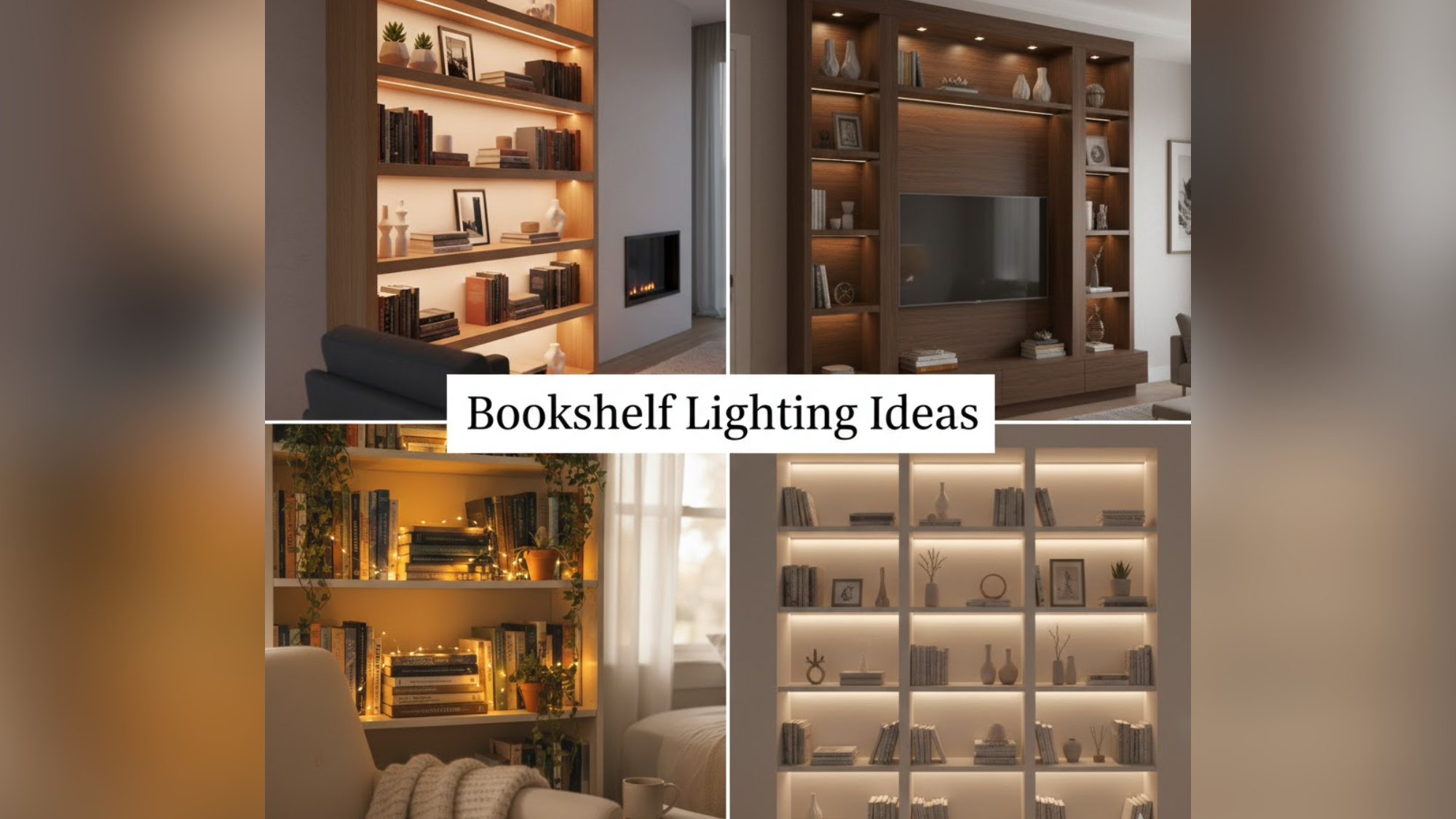 Modern and Cozy Bookshelf Lighting Ideas You Will Love